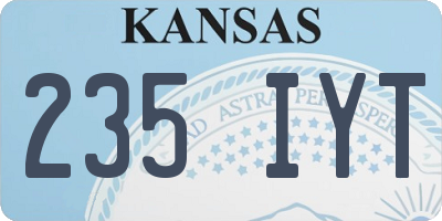 KS license plate 235IYT