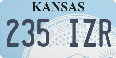KS license plate 235IZR