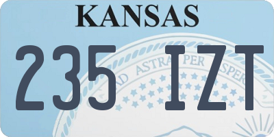 KS license plate 235IZT
