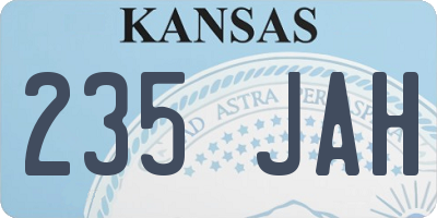 KS license plate 235JAH