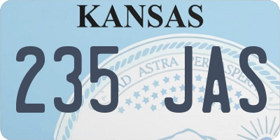 KS license plate 235JAS