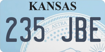KS license plate 235JBE