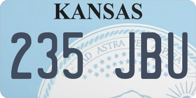 KS license plate 235JBU