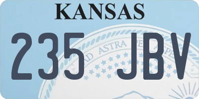 KS license plate 235JBV