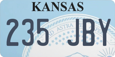 KS license plate 235JBY