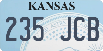 KS license plate 235JCB