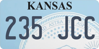 KS license plate 235JCC