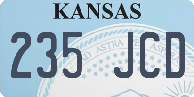 KS license plate 235JCD