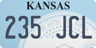 KS license plate 235JCL