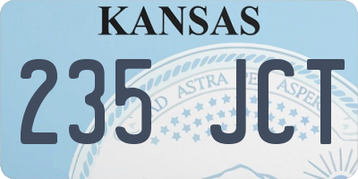 KS license plate 235JCT