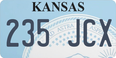 KS license plate 235JCX