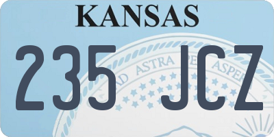 KS license plate 235JCZ