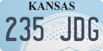KS license plate 235JDG