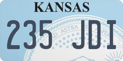 KS license plate 235JDI