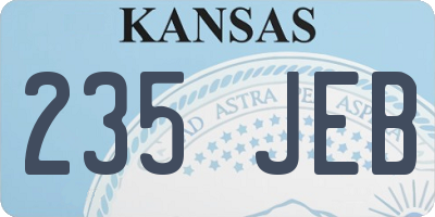 KS license plate 235JEB