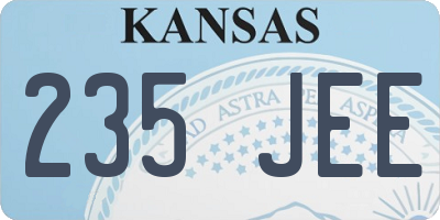 KS license plate 235JEE