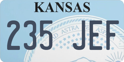 KS license plate 235JEF