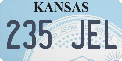 KS license plate 235JEL