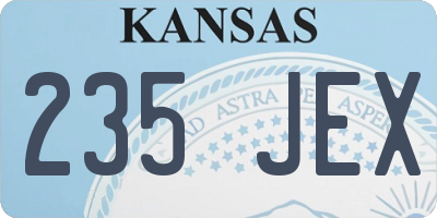 KS license plate 235JEX