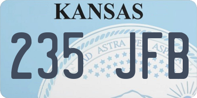 KS license plate 235JFB