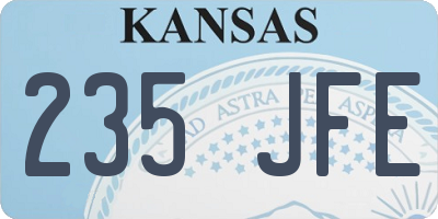 KS license plate 235JFE