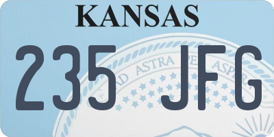 KS license plate 235JFG