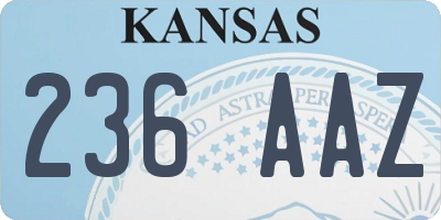 KS license plate 236AAZ