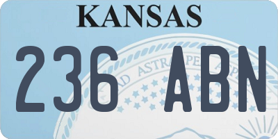 KS license plate 236ABN