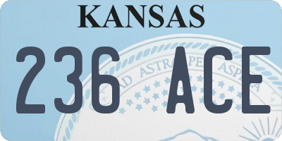 KS license plate 236ACE