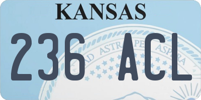 KS license plate 236ACL