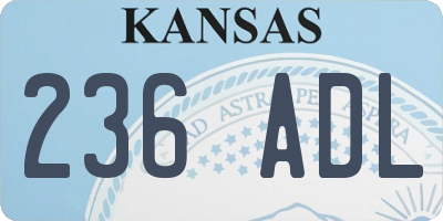 KS license plate 236ADL