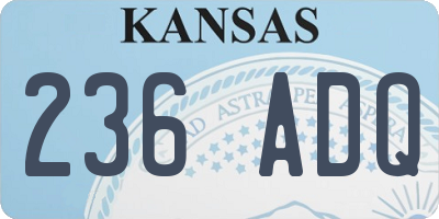 KS license plate 236ADQ