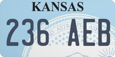 KS license plate 236AEB