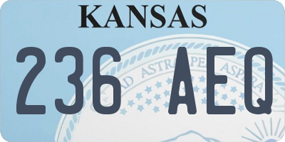 KS license plate 236AEQ
