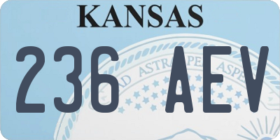KS license plate 236AEV