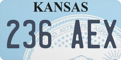 KS license plate 236AEX