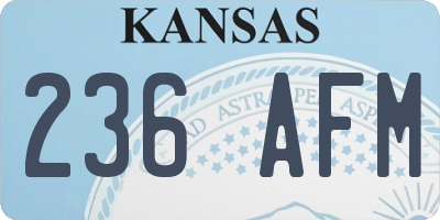 KS license plate 236AFM