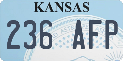 KS license plate 236AFP