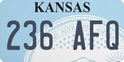 KS license plate 236AFQ