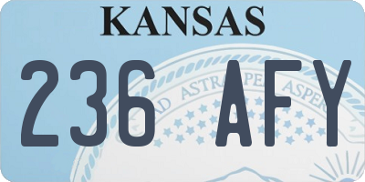 KS license plate 236AFY