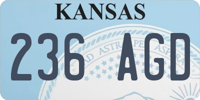 KS license plate 236AGD