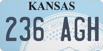 KS license plate 236AGH