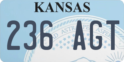 KS license plate 236AGT