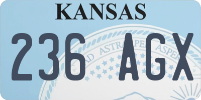 KS license plate 236AGX