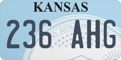 KS license plate 236AHG