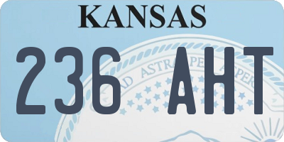 KS license plate 236AHT