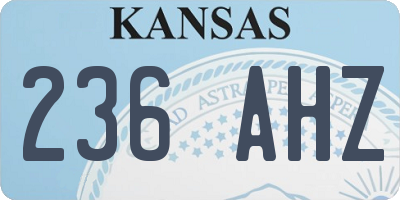 KS license plate 236AHZ