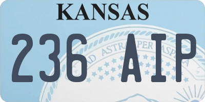 KS license plate 236AIP