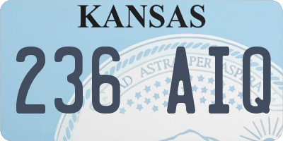 KS license plate 236AIQ