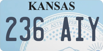 KS license plate 236AIY
